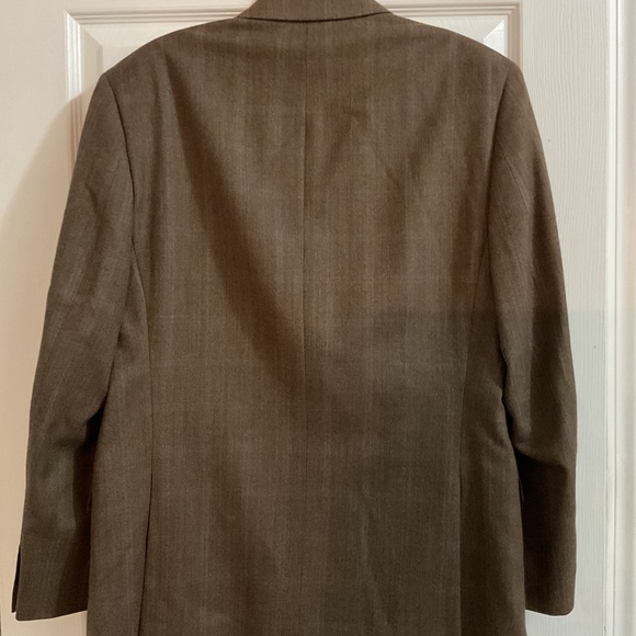 Lauren Ralph Lauren 100% Wool Herringbone Blazer with a Subtle Blue Stripe, 40R - Picture 5 of 6